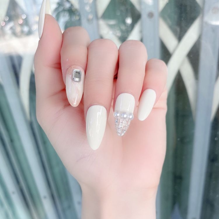 nail box đính đá tiểu thư nhẹ nhàng cho cô dâu | Shopee Việt Nam