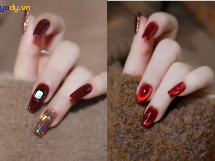 KellyPang Blog – 12 Mẫu nail đính đá sang chảnh đẹp mê ly cuốn hút