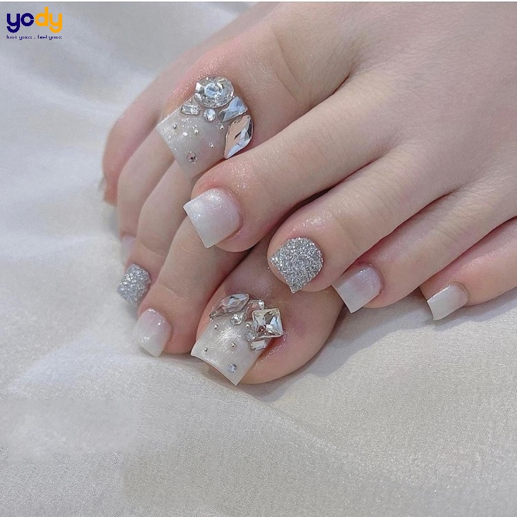 Top 100 mẫu nail chân đính đá siêu đẹp  Nuli Spa Beauty