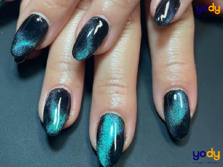mẫu nail mắt mèo
