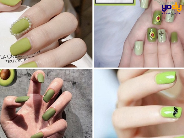 Top 95 Mẫu nail màu xanh bơ xanh ngọc xanh pastel đẹp nhất