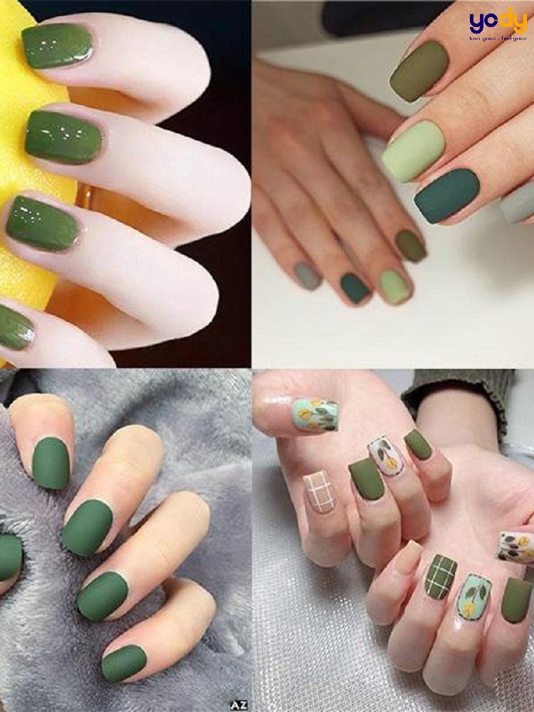 Thử ngay những mẫu nail xanh lá theo phong cách tươi mát
