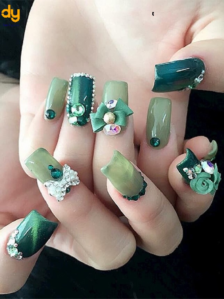 50 Mẫu Nail Xanh Đẹp Quý Phái TÔN KHÍ CHẤT THANH CAO