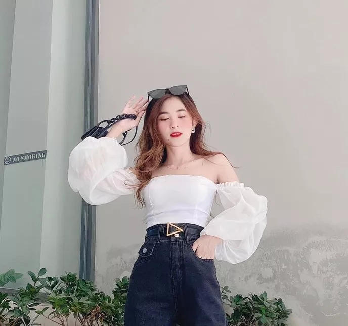 Đầm hoa xốp trễ vai bồng bềnh dễ thương, váy dự tiệc tiểu thư xinh xắn - Váy  Fashion