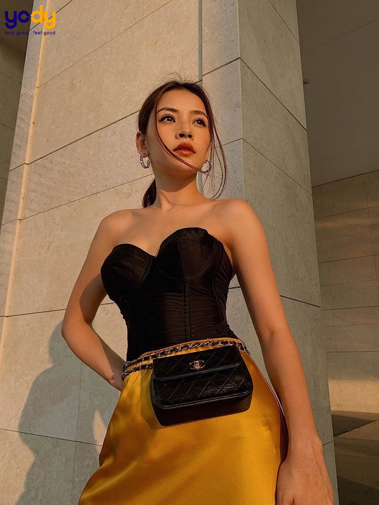 phối đồ với áo corset