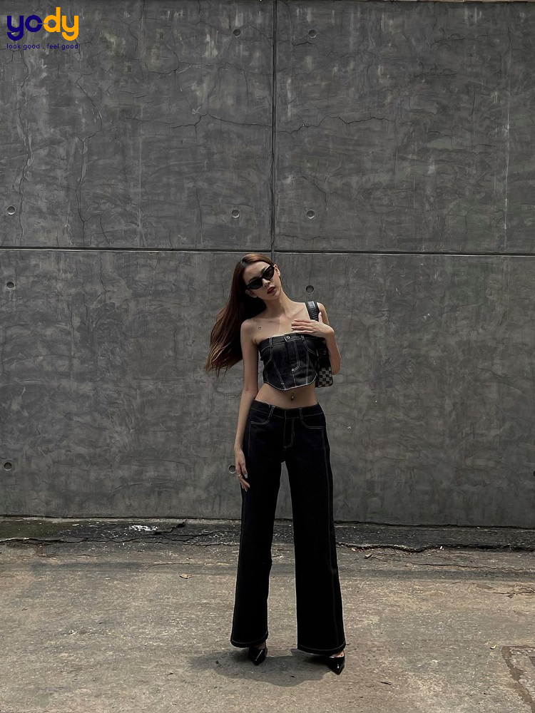 phối đồ với áo corset