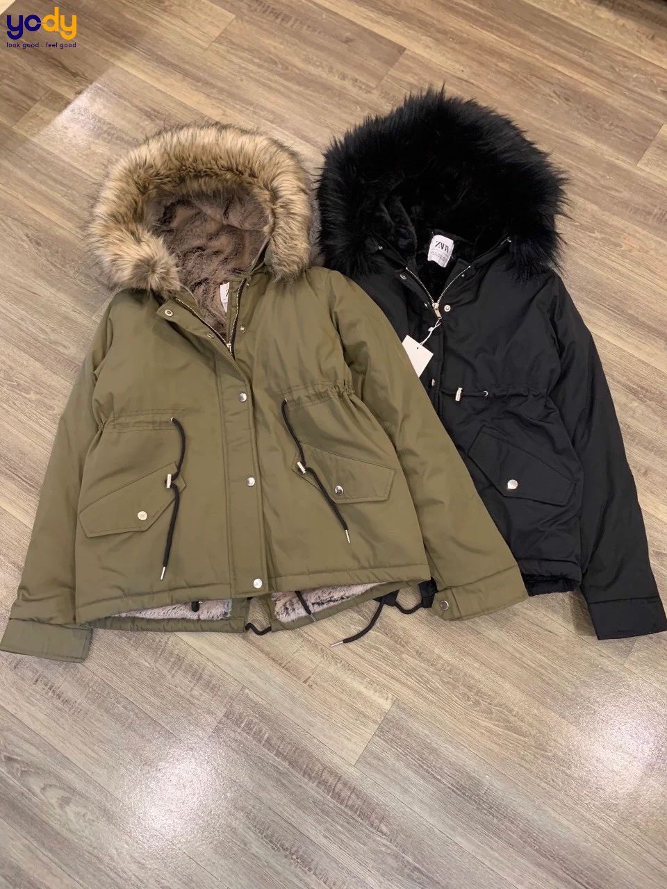 phối đồ với áo parka nữ