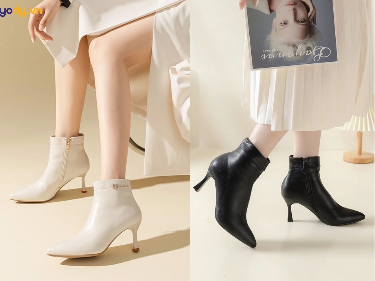 phối đồ với boot cổ ngắn mùa đông