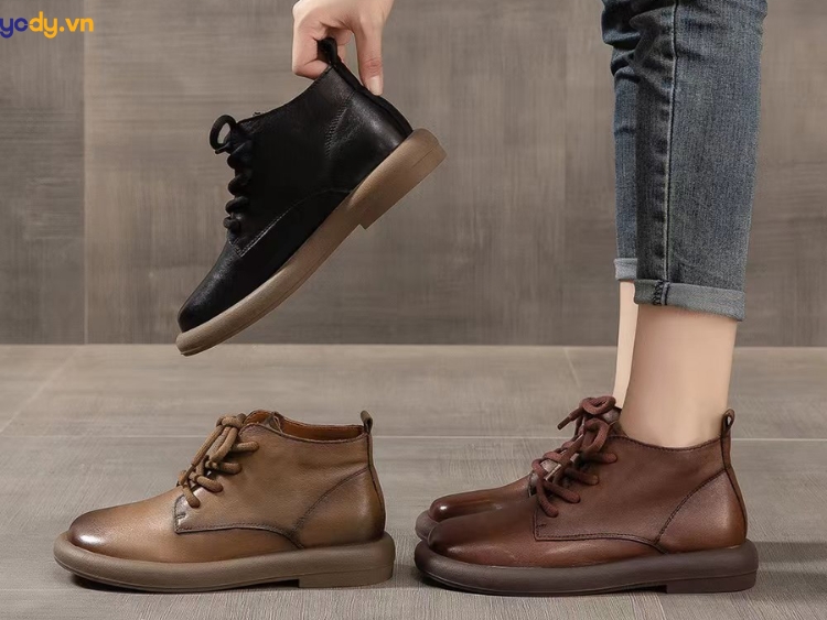 phối đồ với boot cổ ngắn mùa đông