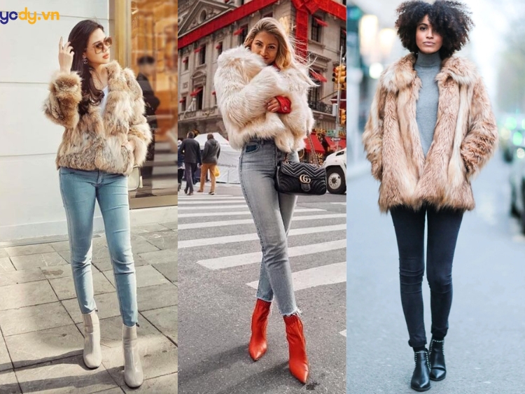 phối đồ với boot cổ ngắn mùa đông