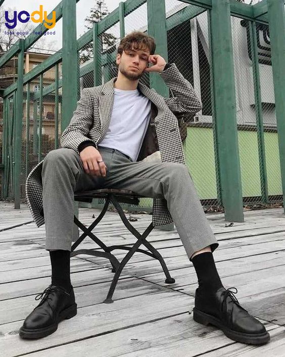 phối đồ với giày dr martens nam