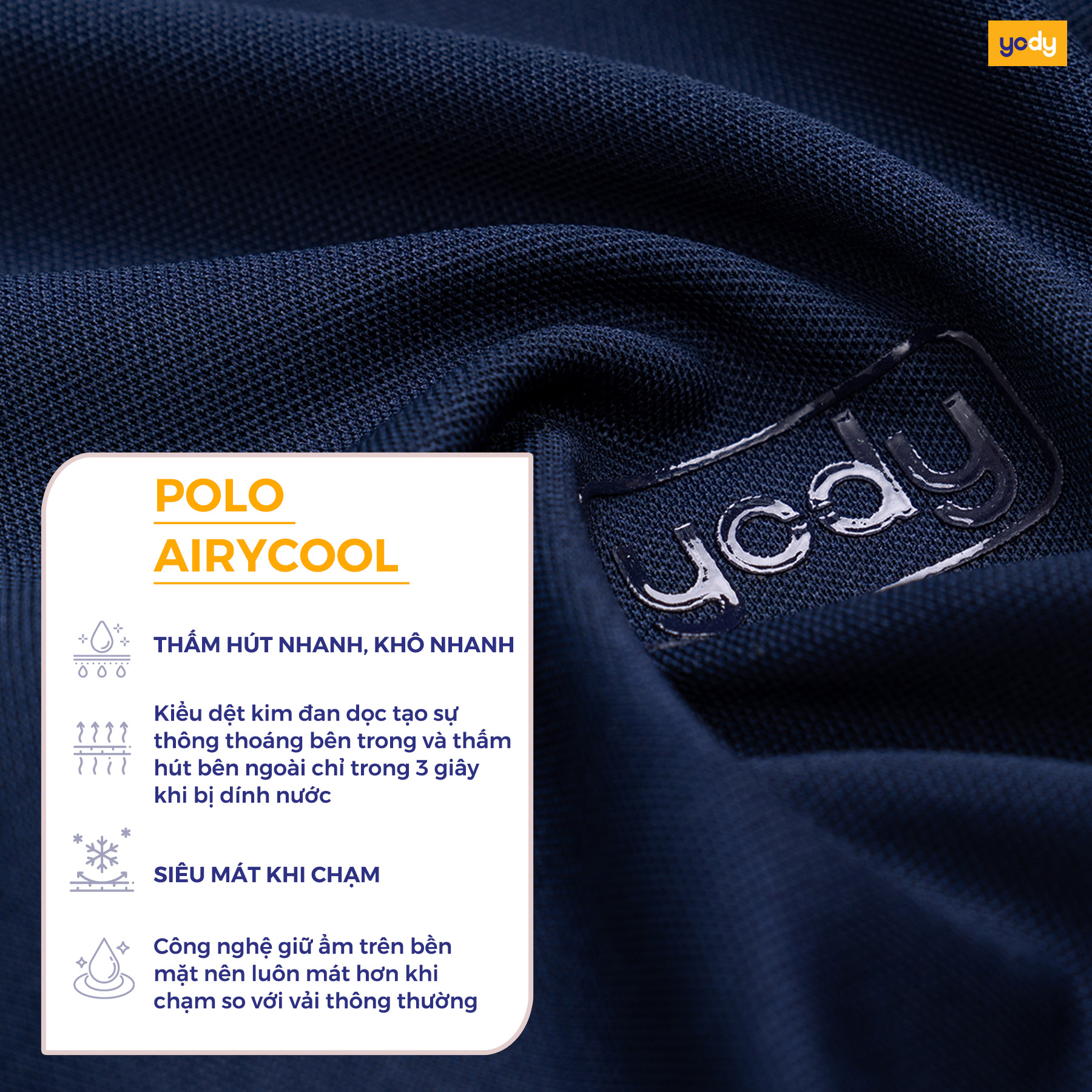 Áo Polo Thể Thao Nam Airycool Phối Nẹp