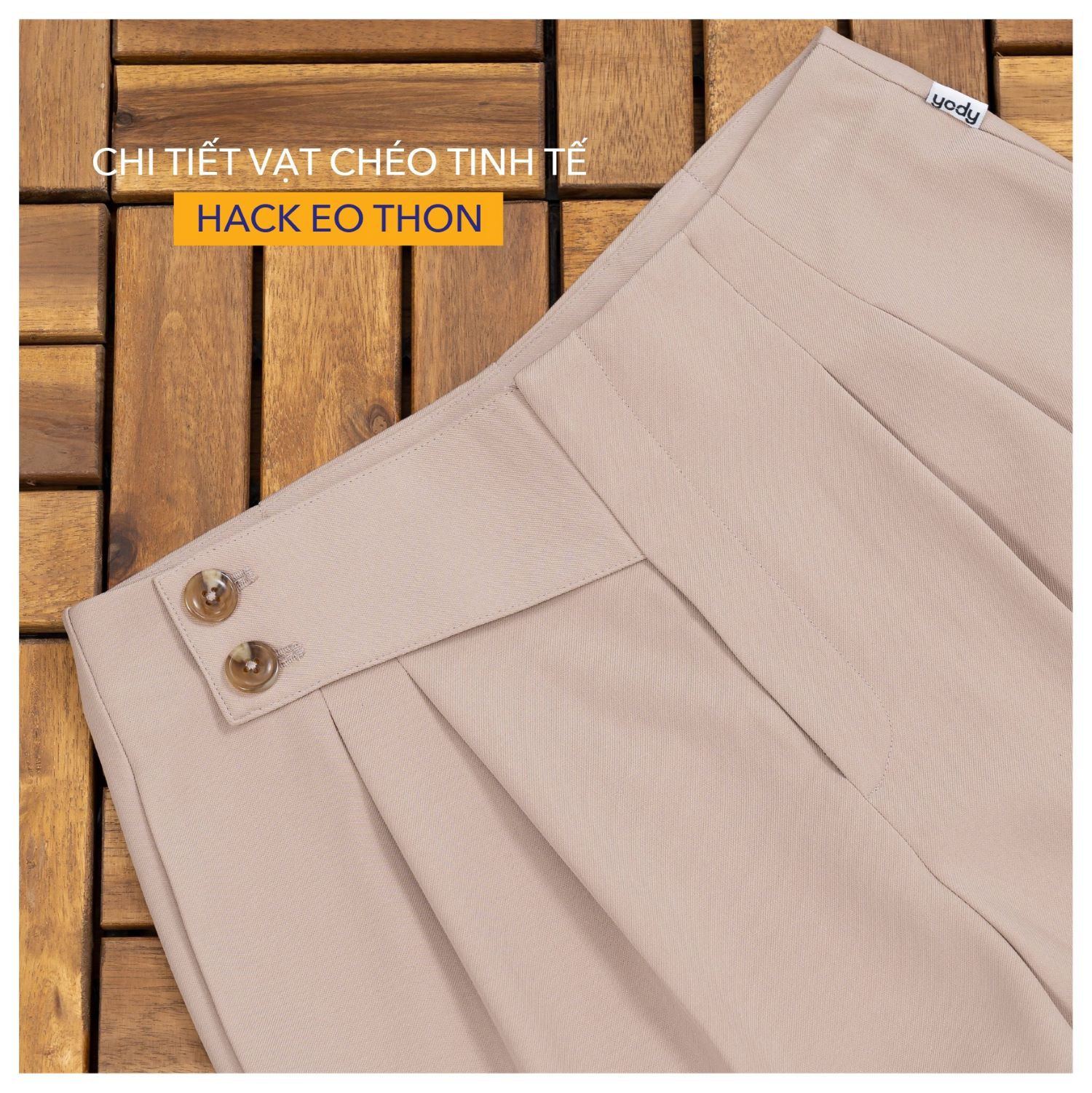 Quần Âu Baggy Nữ Lưng Cao Vạt Chéo