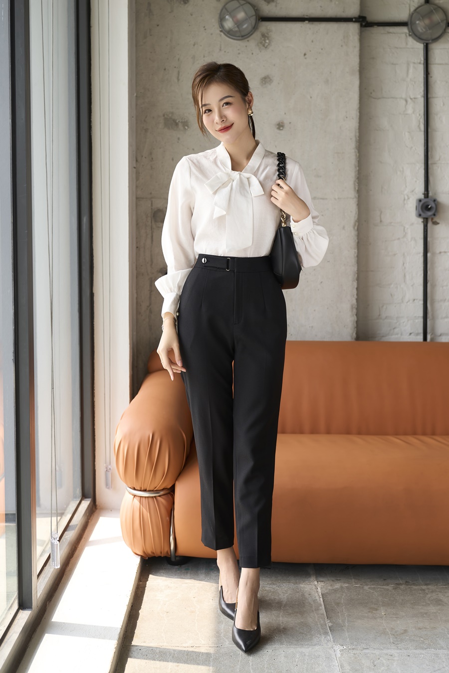 Quần Tây Nữ Lưng Cao Đai Vuông