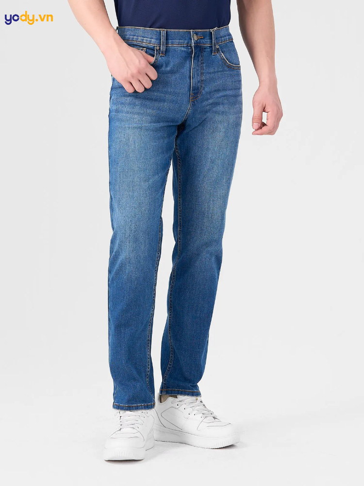Quần jean nam trung niên hàng hiệu dáng slimfit