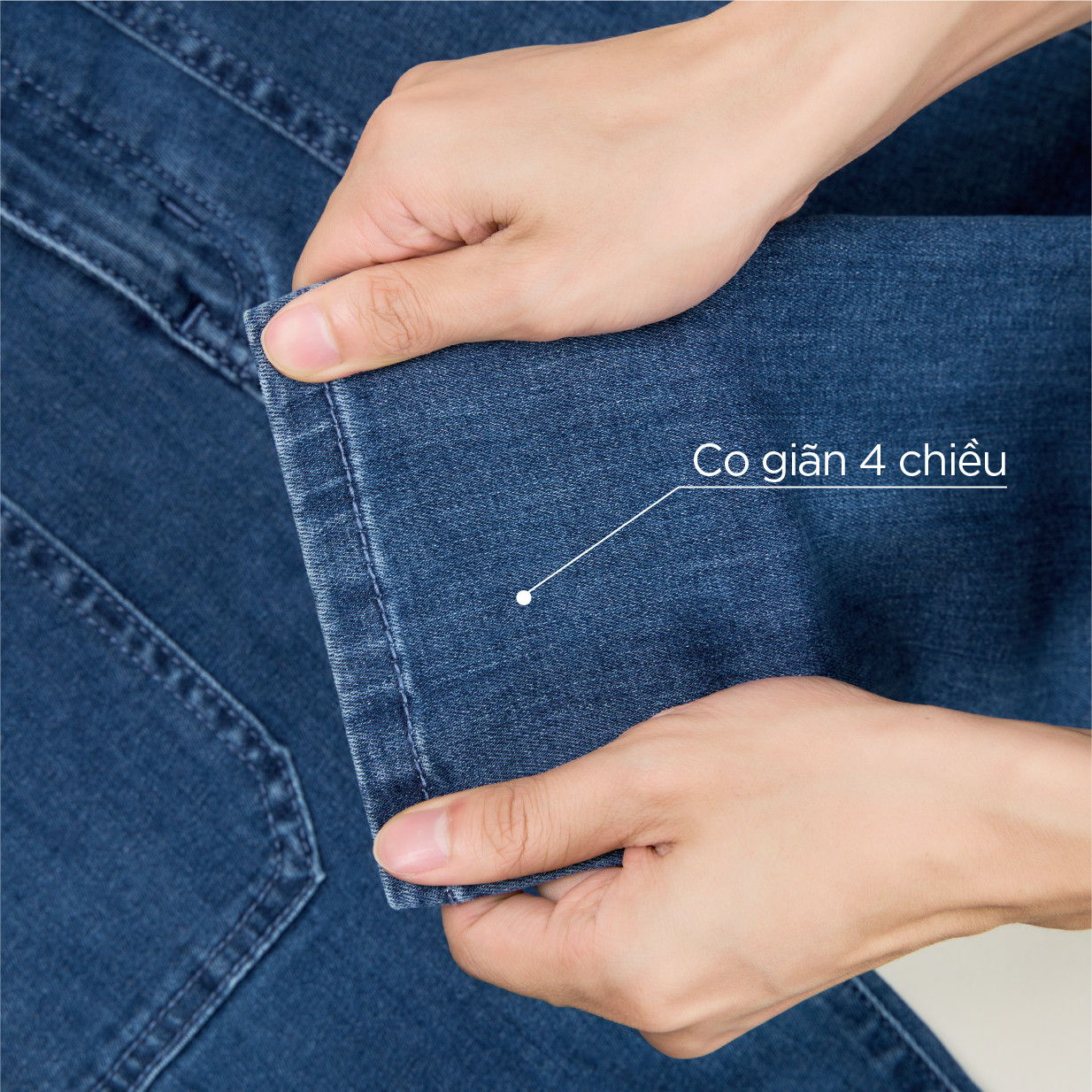 Quần Jeans Nữ Skinny Túi Vuông Co Giãn 4 Chiều