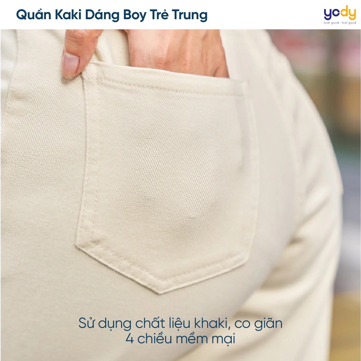 Quần Kaki Nữ Dáng Boy Trẻ Trung