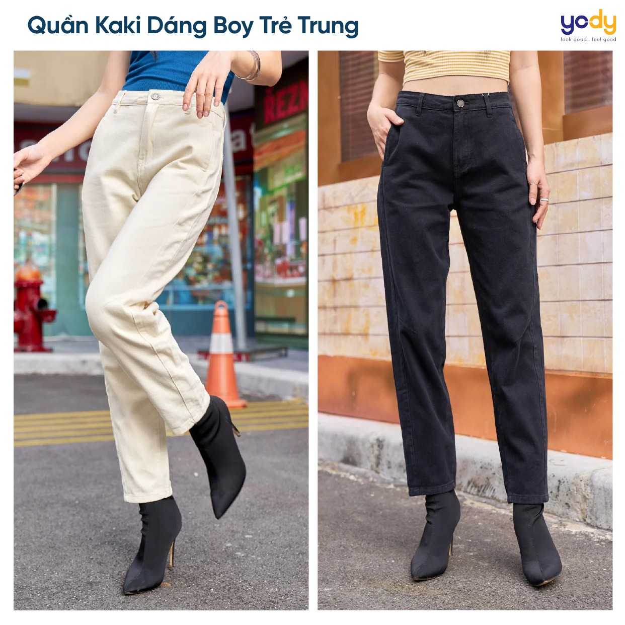 Quần Kaki Nữ Dáng Boy Trẻ Trung