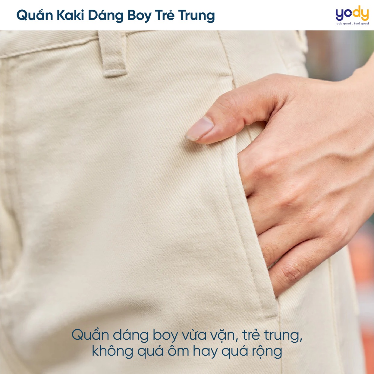 Quần Kaki Nữ Dáng Boy Trẻ Trung