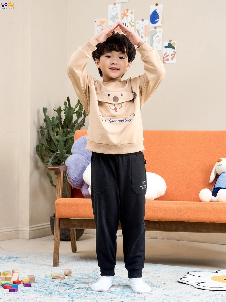 Quần nỉ trẻ em thêu I Am YODY Kid