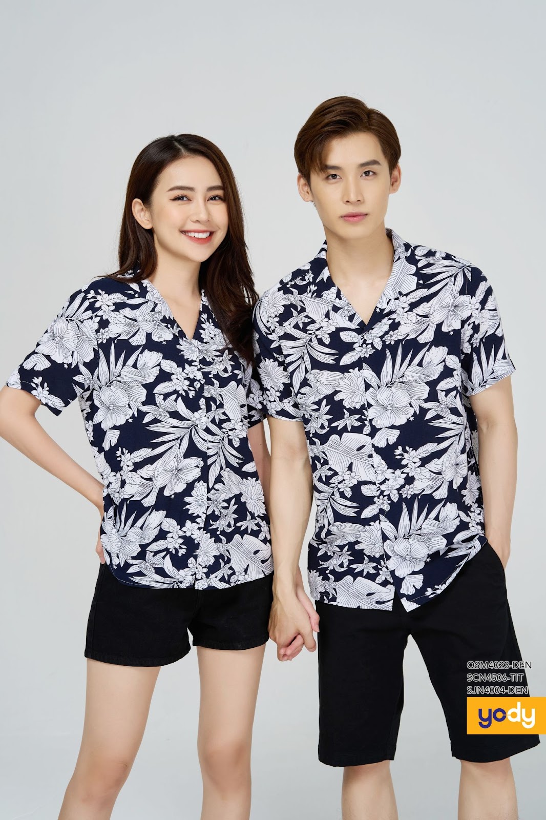 Quần Short Jean nam với áo sơ mi