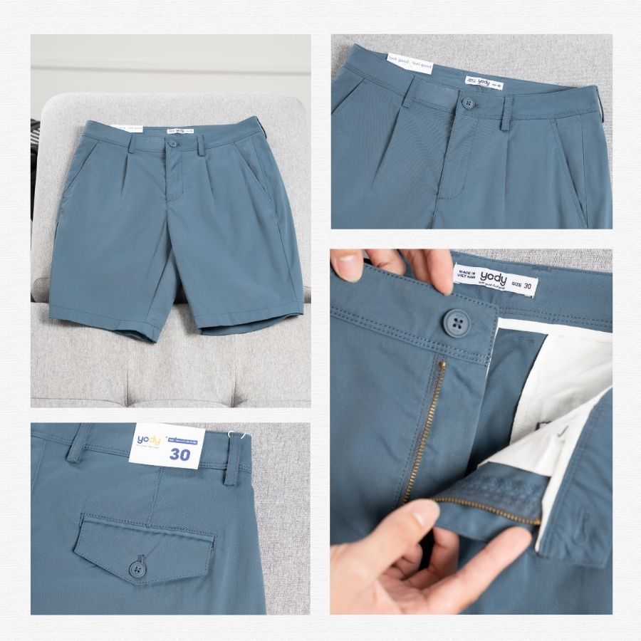 Quần Short Nam Nắp Túi Sau