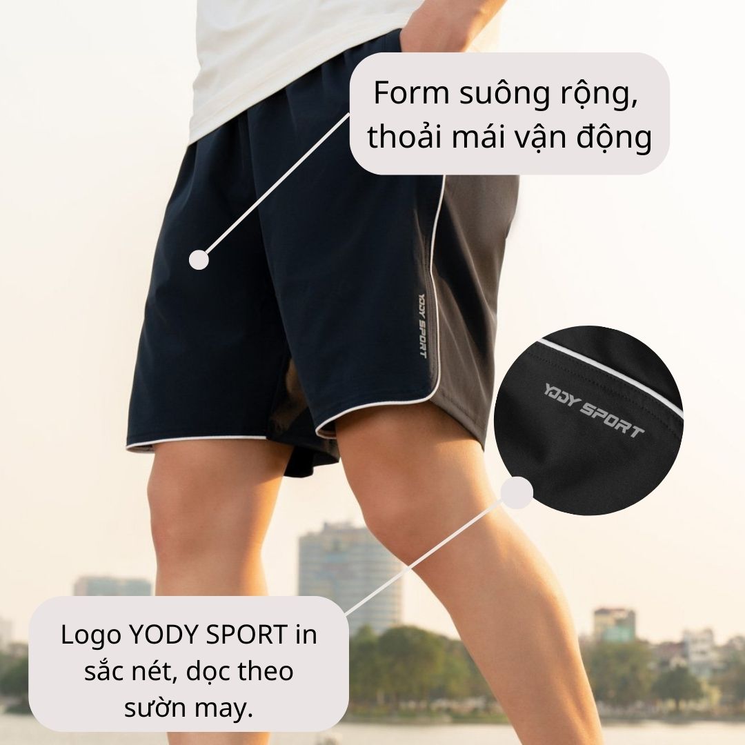 quan short the thao nam yody sport
