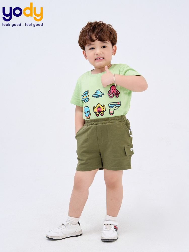 Quần short trẻ em lưng thun túi sườn