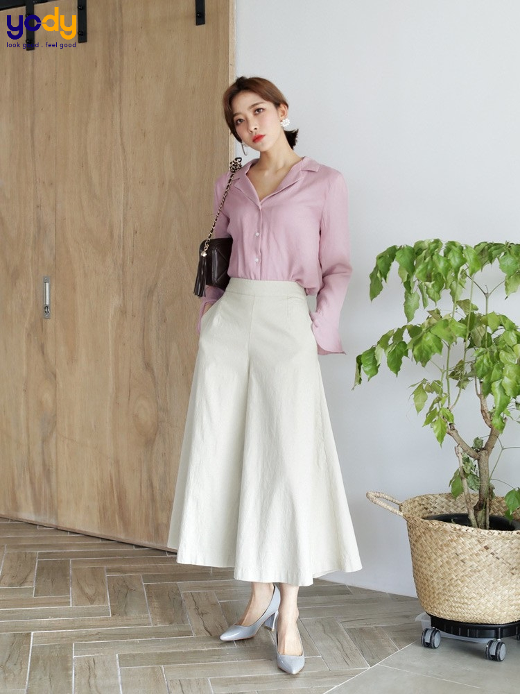 Quần giả váy, quần ống rộng voan lụa - Culottes | Shopee Việt Nam