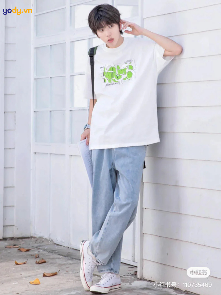 Quần jean nam dáng oversize