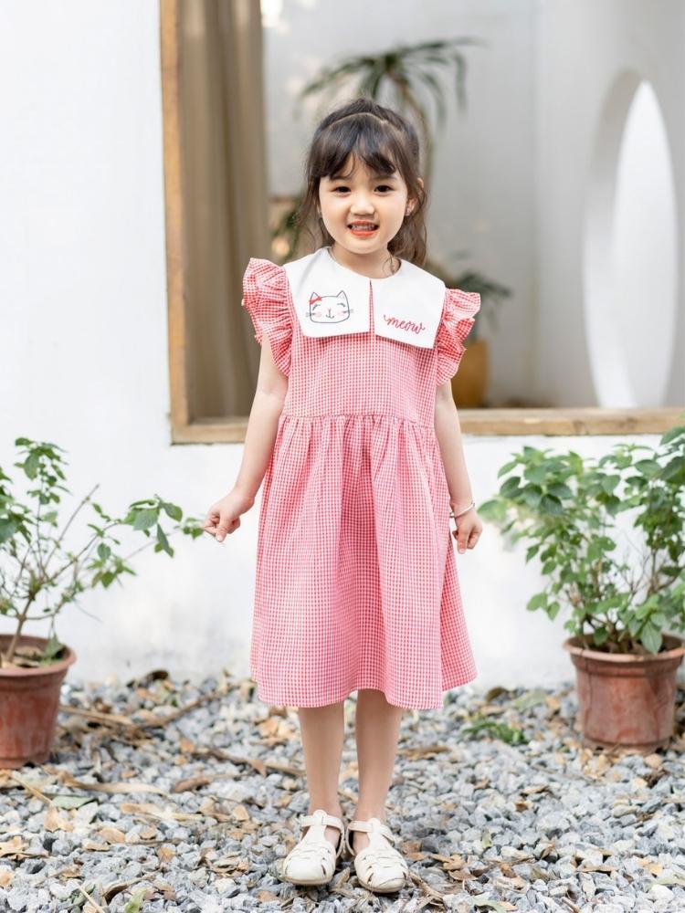 Cửa hàng bán áo váy Chilren Girl Mesh cho bé toddler bé hè Mặc áo váy cô  nàng công chúa của Cotton ngắn - Trung Quốc Trang phục của trẻ em y