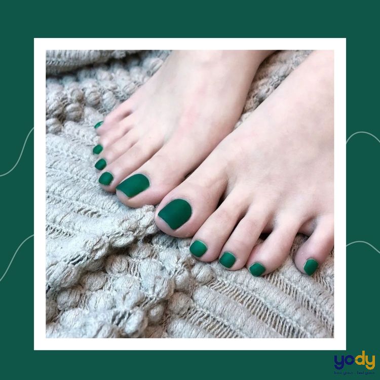 50 Mẫu sơn móng chân màu xanh rêu đẹp nhất  Đẹp365