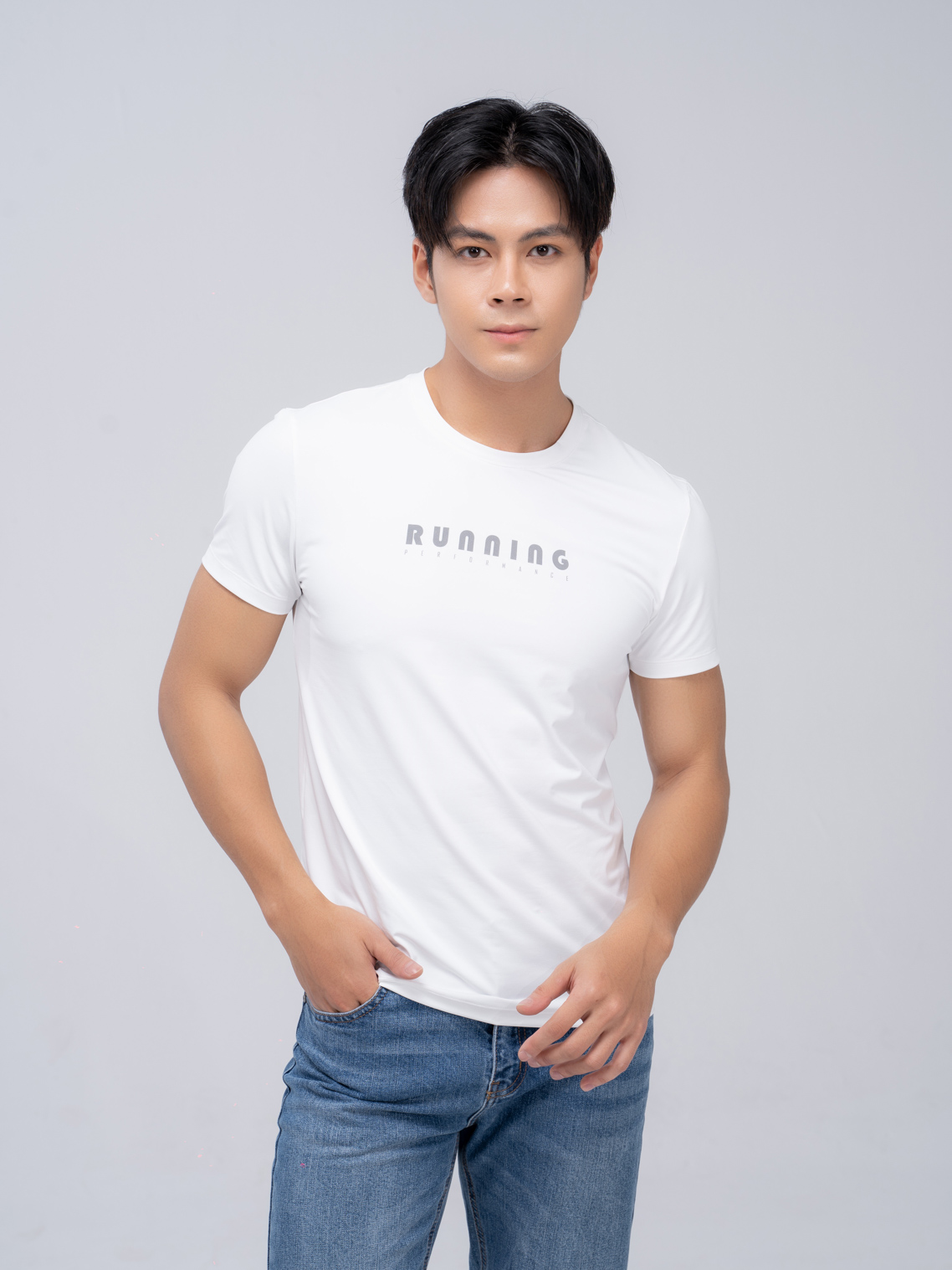 Áo T-Shirt Nam In Chữ Running Thể Thao