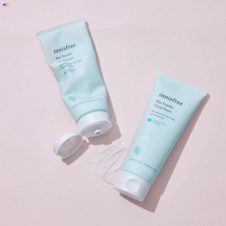  Innisfree Bija Trouble Facial Foam - Sữa rửa mặt innisfree cho da dầu mụn nhạy cảm