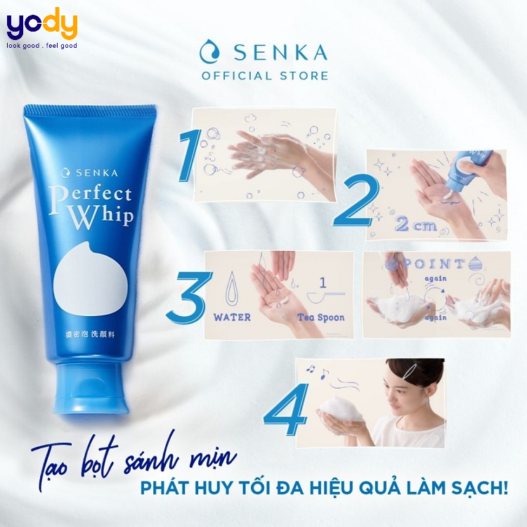 Luu ý sữa rửa mặt perfect whip màu xanh