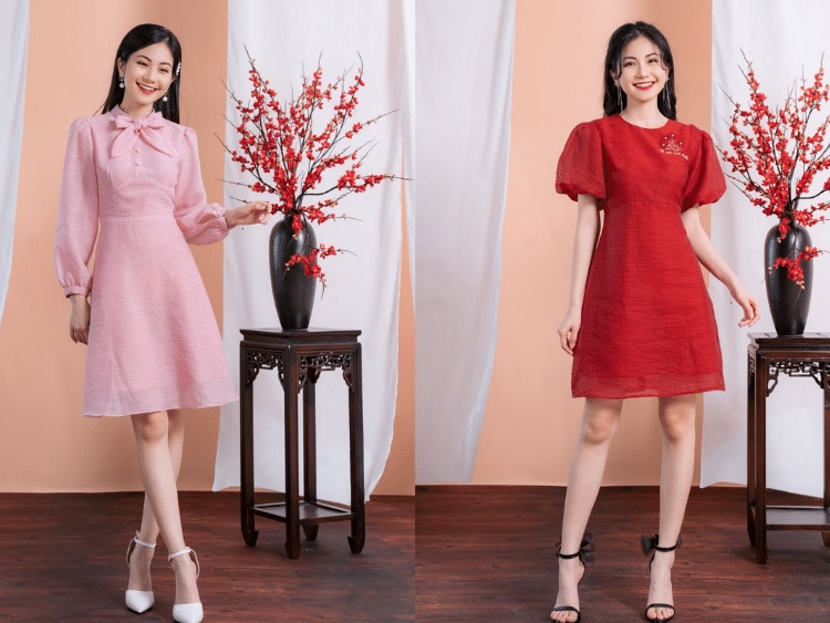 Xu hướng thời trang Tết 2024: Áo dài cổ yếm | Harper's Bazaar Việt Nam