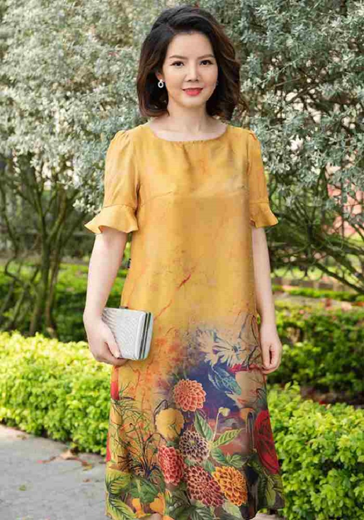 Đầm Đẹp Tuổi Trung Niên, Tôn dáng sáng da Che Bụng Béo Tạo Eo Thon Gọn – Thời  Trang Xinh