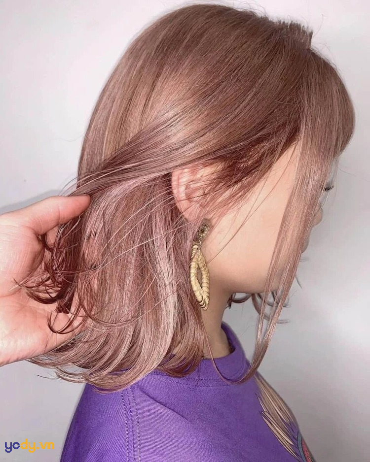 kiểu tóc màu nâu trà sữa
