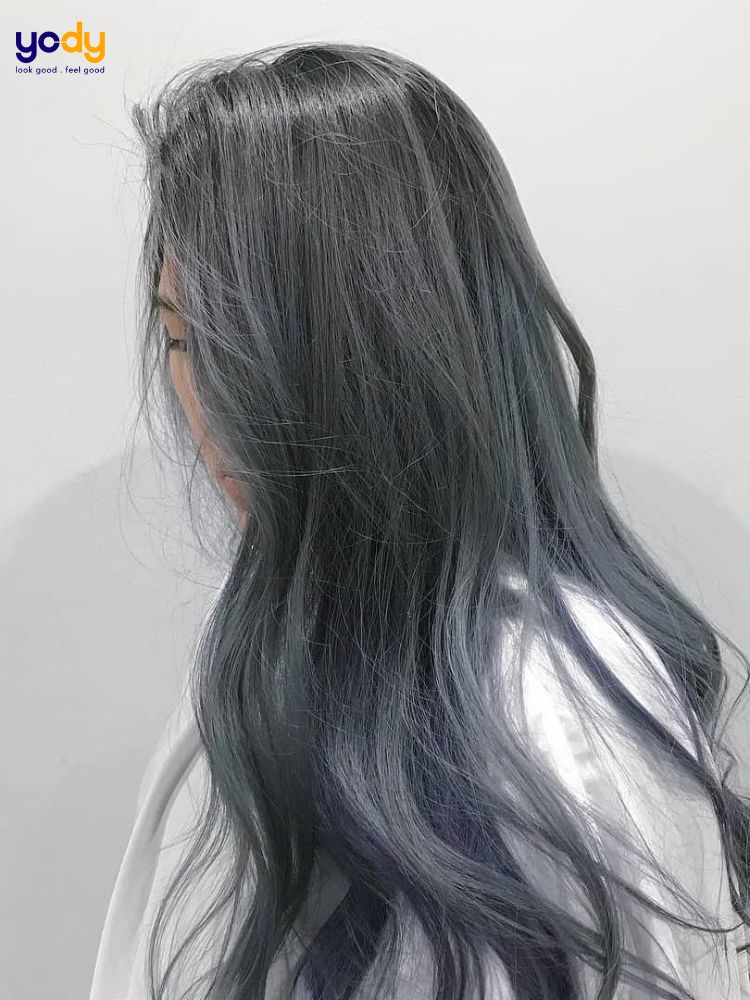 10 Kiểu tóc màu xanh khói đẹp hot trend bạn nên nhuộm