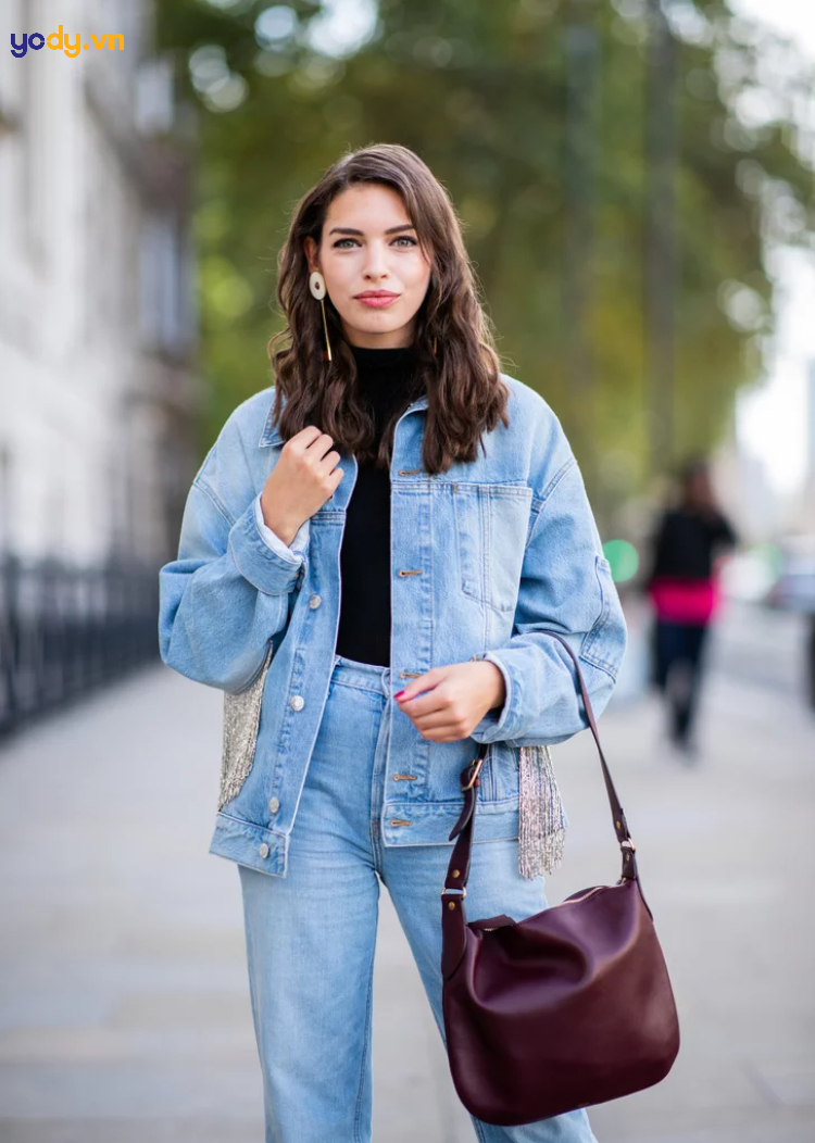 Outfit jean thời thượng