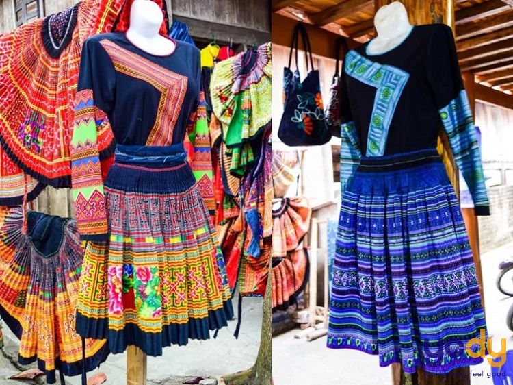 Váy lanh thổ cẩm - Đầm dáng xòe | ThờiTrangNữ.vn