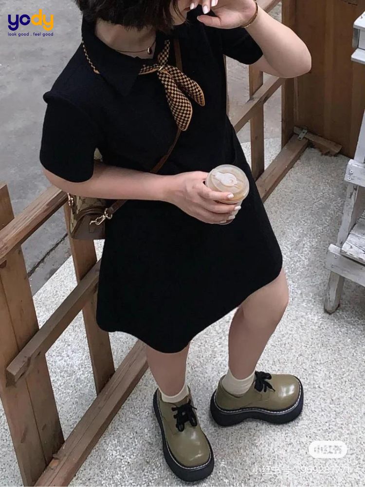Áo polo nữ YODY vải cafe dáng suông chống tia UV APN5070  MixASale