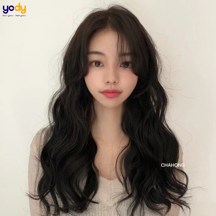 Nữ tính x2 tóc xoăn sóng dài