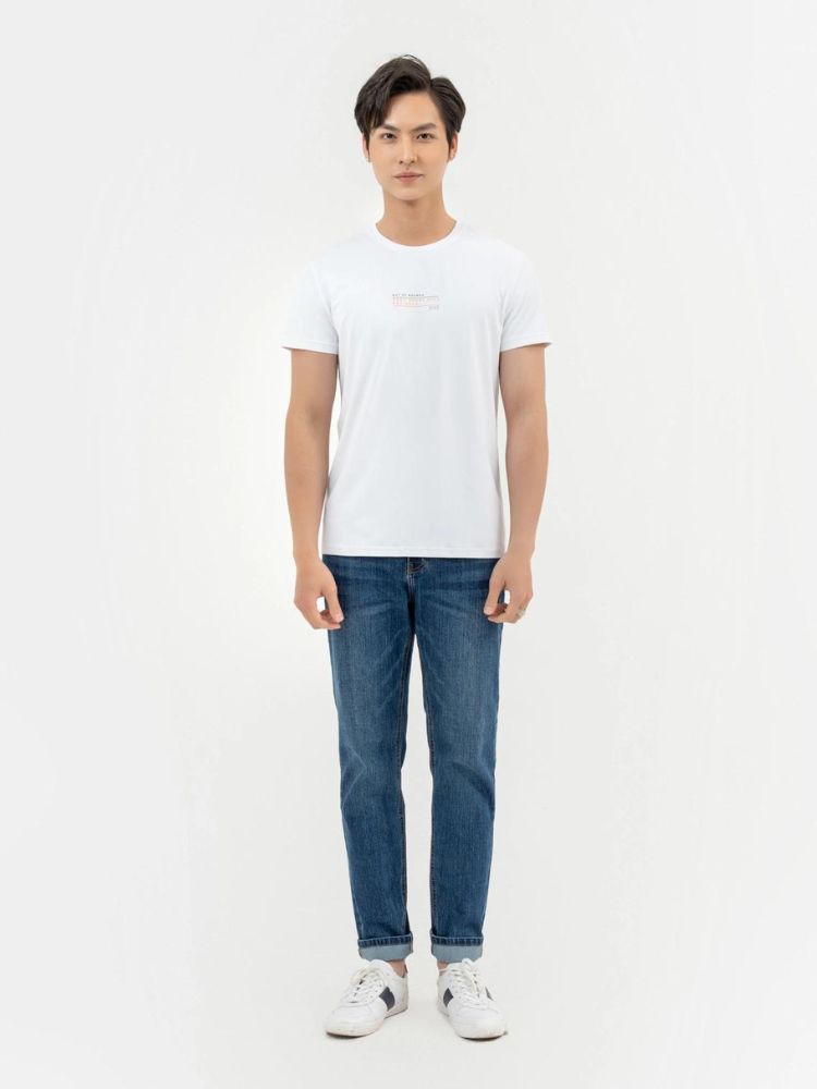 Kết hợp màu trắng với màu xanh denim