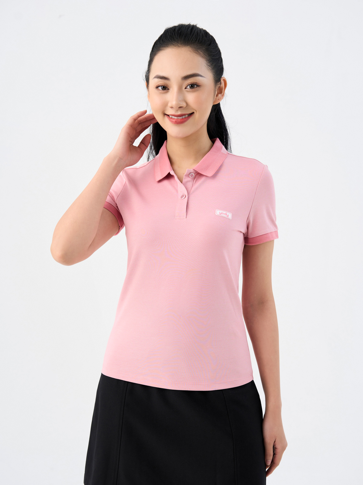 Váy Polo Nữ Sorona Pique Thêu Chữ Life