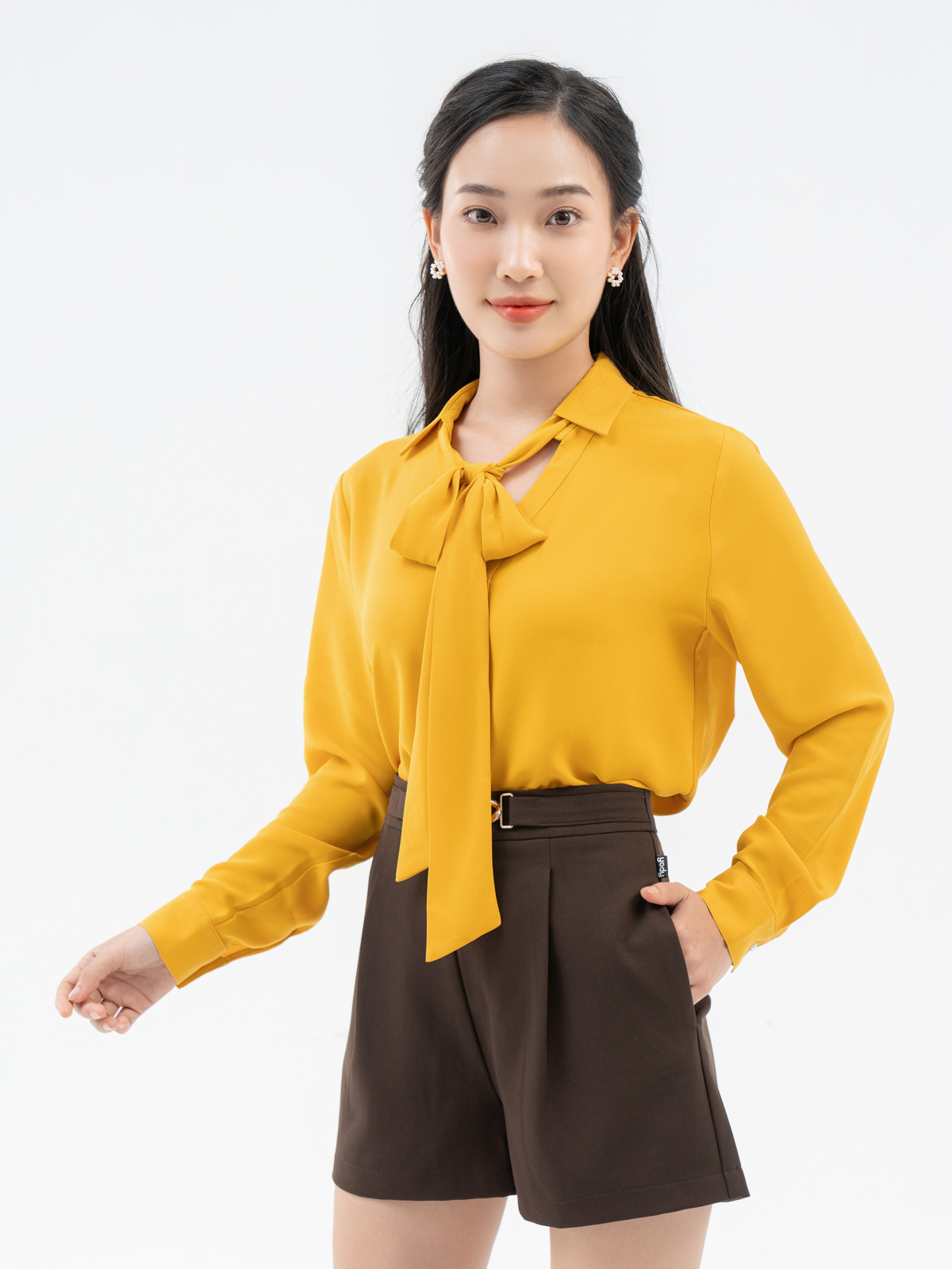 Mua Váy sơ mi thắt eo dáng dài suông phong cách Hàn Quốc, Đầm sơ mi dáng  dài chất linen mềm ARCTICHUNTER Ah61 - L tại Hai Fashion | Tiki