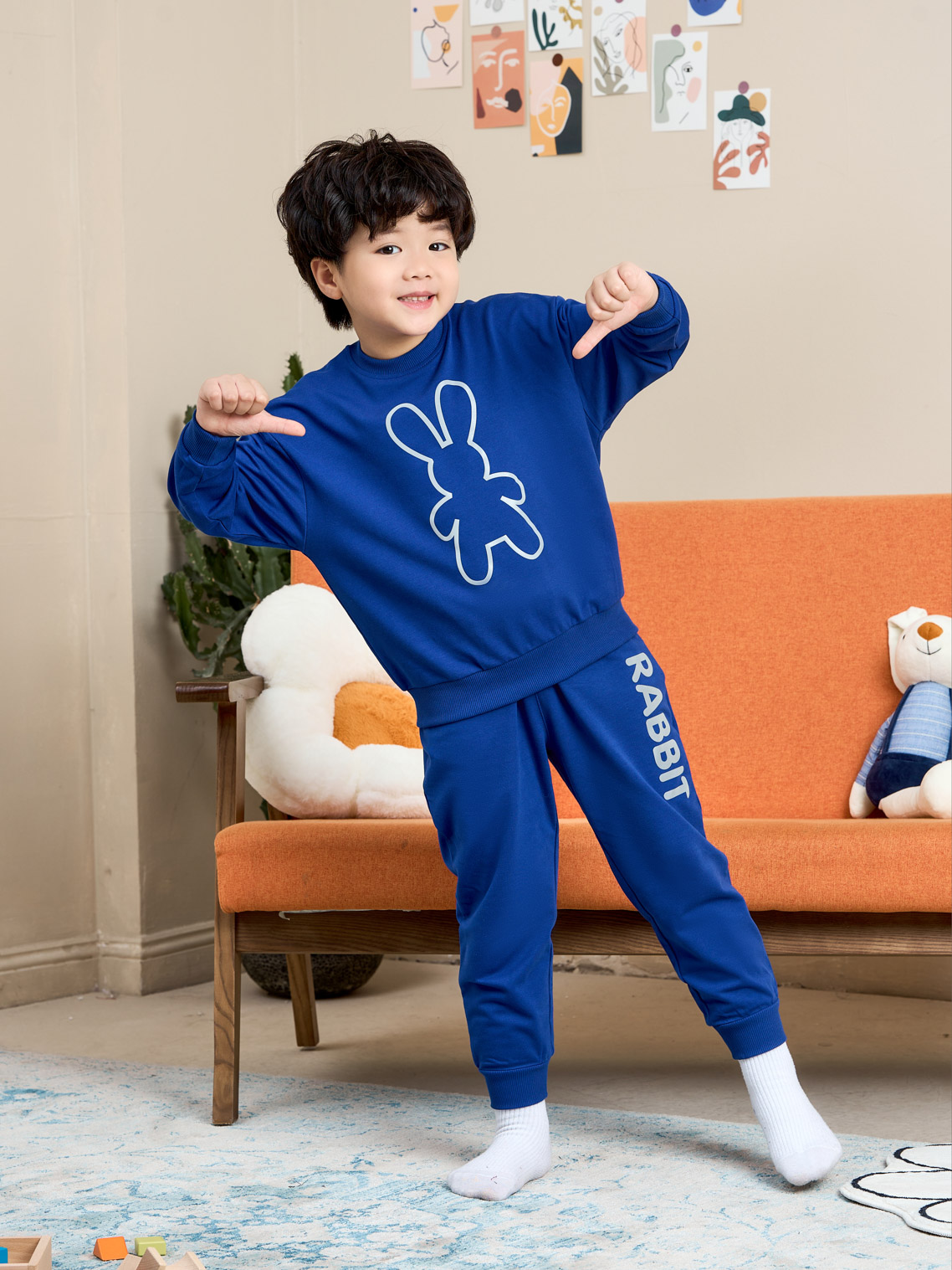 Bộ Đồ Trẻ Em Unisex In Hình Thỏ Cute - Hàng Hiệu Giá Rẻ