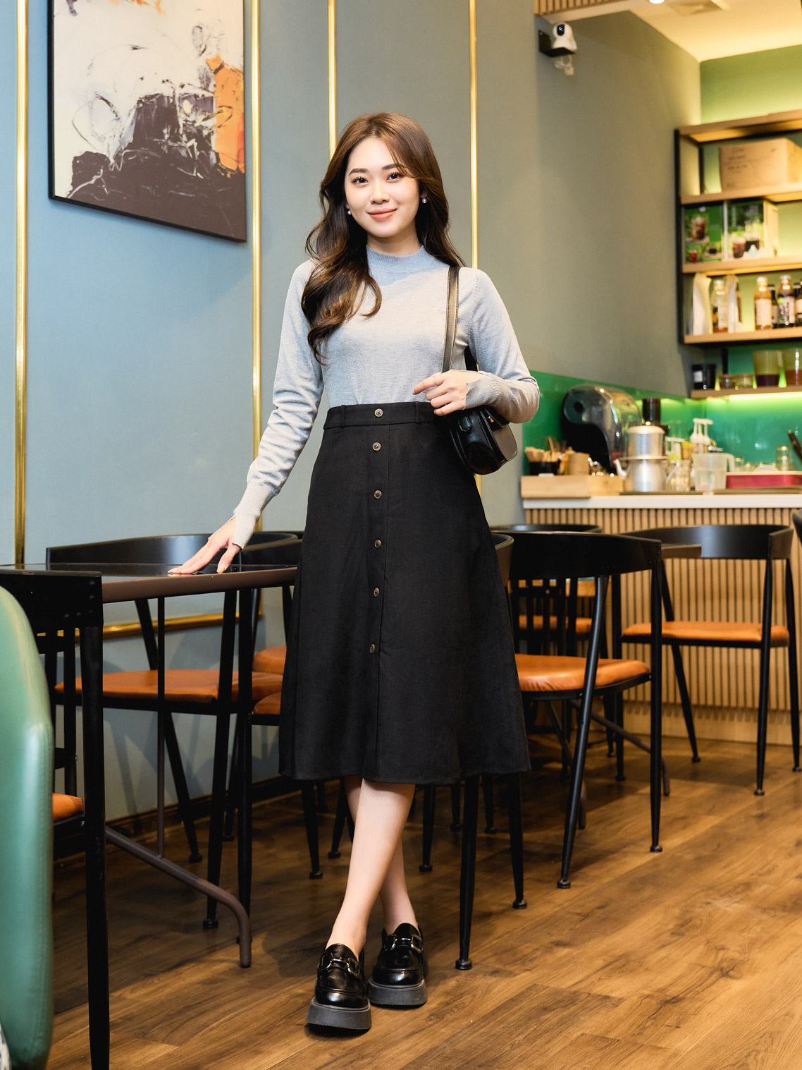 Mua Chân váy dài thô xòe dáng basic kiểu mới lạ cuốn hút phong cách Hàn  Quốc. - Nâu - Eo trên 85 tại Thời trang Thu Huyền | Tiki