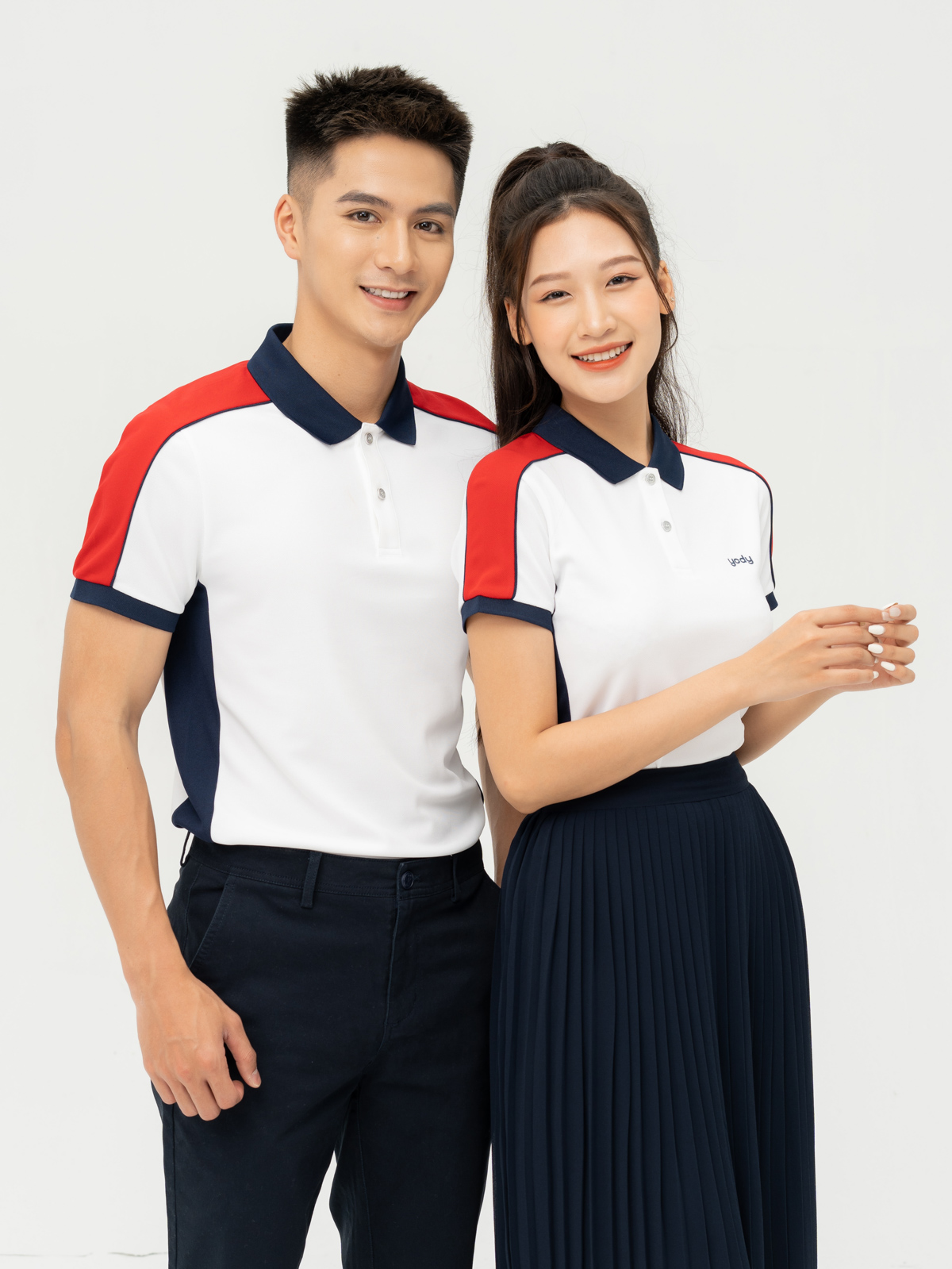 Trắng phối đỏ