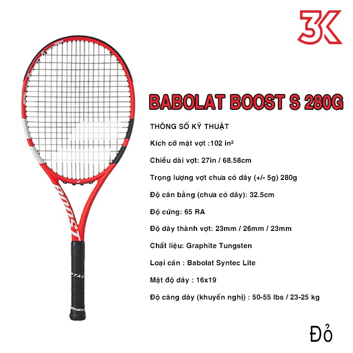 Vợt TENNIS BABOLAT BOOST S 280G 1 VỢT 1 TÚI Đã Đan Sẵng [Chính hãng][bảo hành 3T]